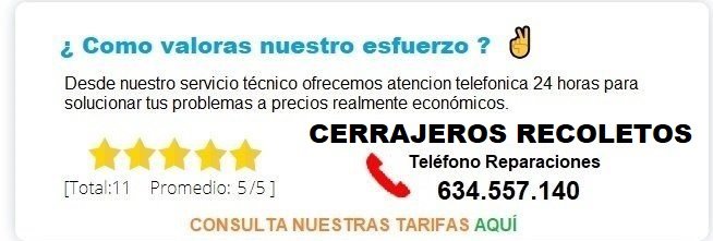 cerrajeros Recoletos precios